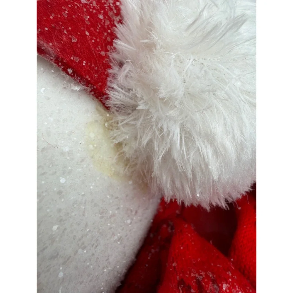 Belk Home Accents Snowlady Head Tree Topper Red Scarf Earmuffs 8.5in open box